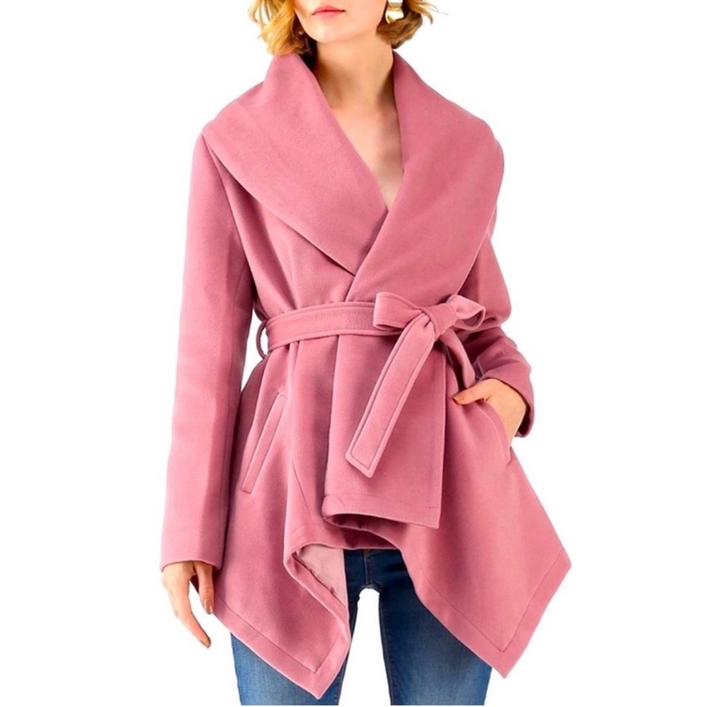 Chicwish‎ Blush Pink Wool Blend Coat
